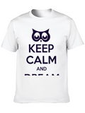 Keep Calm Owl Graphic Print Tee