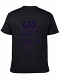 Keep Calm Owl Graphic Print Tee