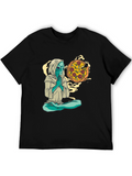 Alien Pizza Meditating T-Shirt