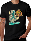 Alien Pizza Meditating T-Shirt
