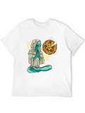 Alien Pizza Meditating T-Shirt