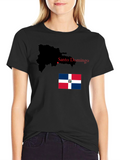 Dominican Republic Map & Flag T-Shirt