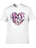 Horses Inside Heart Graphic Black T-Shirt