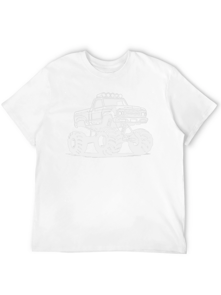 Monster Truck Graphic Tee - Black Cotton T-Shirt