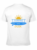 Surfing Until Dusk Graphic T-Shirt - Black