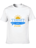 Surfing Until Dusk Graphic T-Shirt - Black
