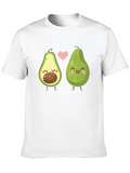 Cute Avocado Couple Black T-Shirt