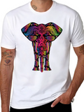 Elephant Mandala Black T-Shirt - Unique Design
