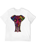 Elephant Mandala Black T-Shirt - Unique Design