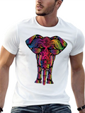Elephant Mandala Black T-Shirt - Unique Design