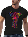 Elephant Mandala Black T-Shirt - Unique Design