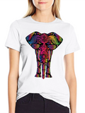 Elephant Mandala Black T-Shirt - Unique Design