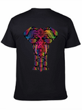 Elephant Mandala Black T-Shirt - Unique Design
