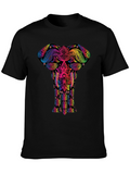 Elephant Mandala Black T-Shirt - Unique Design