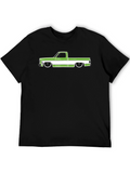Truck T-Shirt Black Cotton Graphic Tee