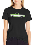 Truck T-Shirt Black Cotton Graphic Tee
