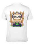 Gamer Sloth Graphic T-Shirt