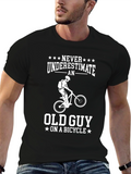 Never Underestimate Old Guy On Bicycle T-Shirt