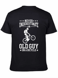 Never Underestimate Old Guy On Bicycle T-Shirt