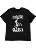 Never Underestimate Old Guy On Bicycle T-Shirt