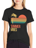 Summer Vibes Graphic T-Shirt - Black