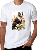 Badger Graphic Tee - Nature Inspired Design