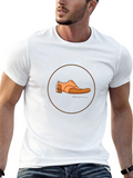 Mens Black T-shirt with Shoe Design