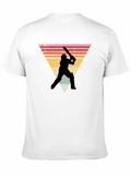 Retro Cricket Player Graphic Tee