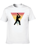 Retro Cricket Player Graphic Tee