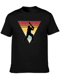 Retro Cricket Player Graphic Tee