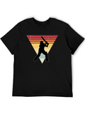 Retro Cricket Player Graphic Tee