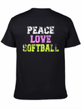 Peace Love Softball Graphic Tee