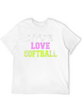 Peace Love Softball Graphic Tee