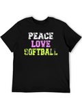 Peace Love Softball Graphic Tee