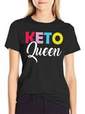 Keto Queen Graphic Tee - Trendy Diet Lifestyle Shirt