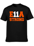 E11A Strong Graphic T-Shirt - Black Cotton Tee
