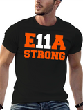 E11A Strong Graphic T-Shirt - Black Cotton Tee