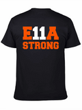 E11A Strong Graphic T-Shirt - Black Cotton Tee