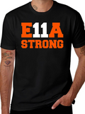 E11A Strong Graphic T-Shirt - Black Cotton Tee
