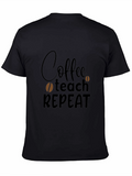 Coffee Teach Repeat Graphic T-Shirt
