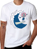 Skeleton Surfer Graphic Tee