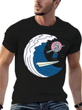 Skeleton Surfer Graphic Tee