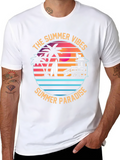 Summer Vibes T-Shirt: Tropical Beach Paradise Tee