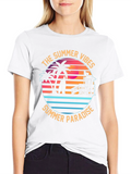 Summer Vibes T-Shirt: Tropical Beach Paradise Tee