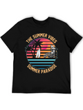 Summer Vibes T-Shirt: Tropical Beach Paradise Tee