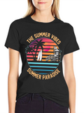 Summer Vibes T-Shirt: Tropical Beach Paradise Tee