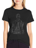 Stylish Man Graphic Tee - Black