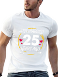 Just Married 25 Years Ago Anniversary T-Shirt