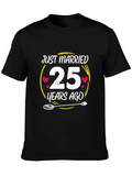 Just Married 25 Years Ago Anniversary T-Shirt