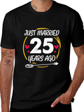 Just Married 25 Years Ago Anniversary T-Shirt